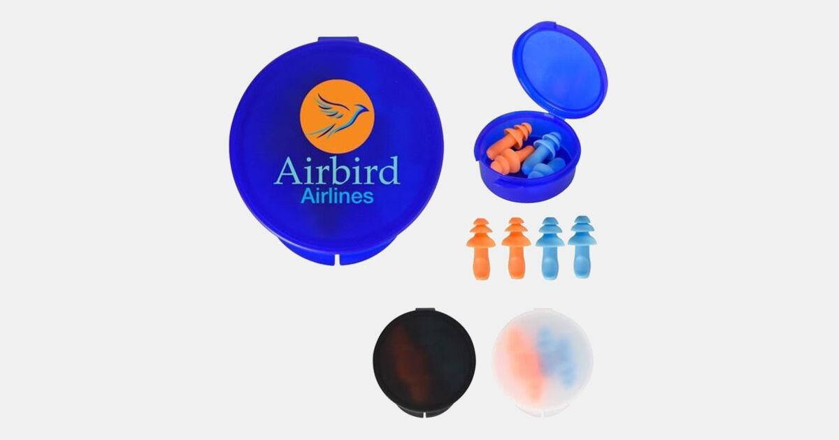 Custom Printed Ear Plugs In Travel Case with your logo