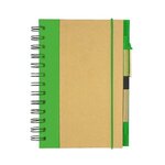 Eco-Inspired Hardcover Notebook & Pen - Full Color - Lime Green