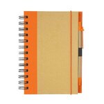 Eco-Inspired Hardcover Notebook & Pen - Full Color - Orange