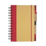 Eco-Inspired Hardcover Notebook & Pen - Full Color - Red