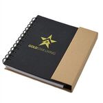 Eco Magnetic Notebook with Sticky Notes & Pen - Black