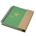 Eco Magnetic Notebook with Sticky Notes & Pen - Lime