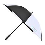 Elements 60" Recycled Auto Open Golf Umbrella - Black-white