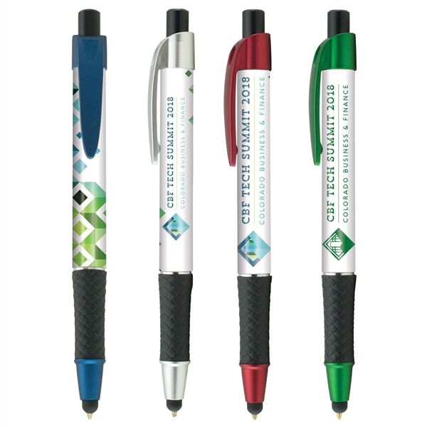 Main Product Image for Custom Full Color Elite Metallic w/ Stylus Pen