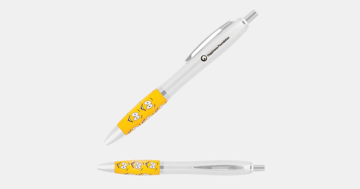Pen with Logo - EmotiPen (TM) - Happy Face | ImprintLogo.com