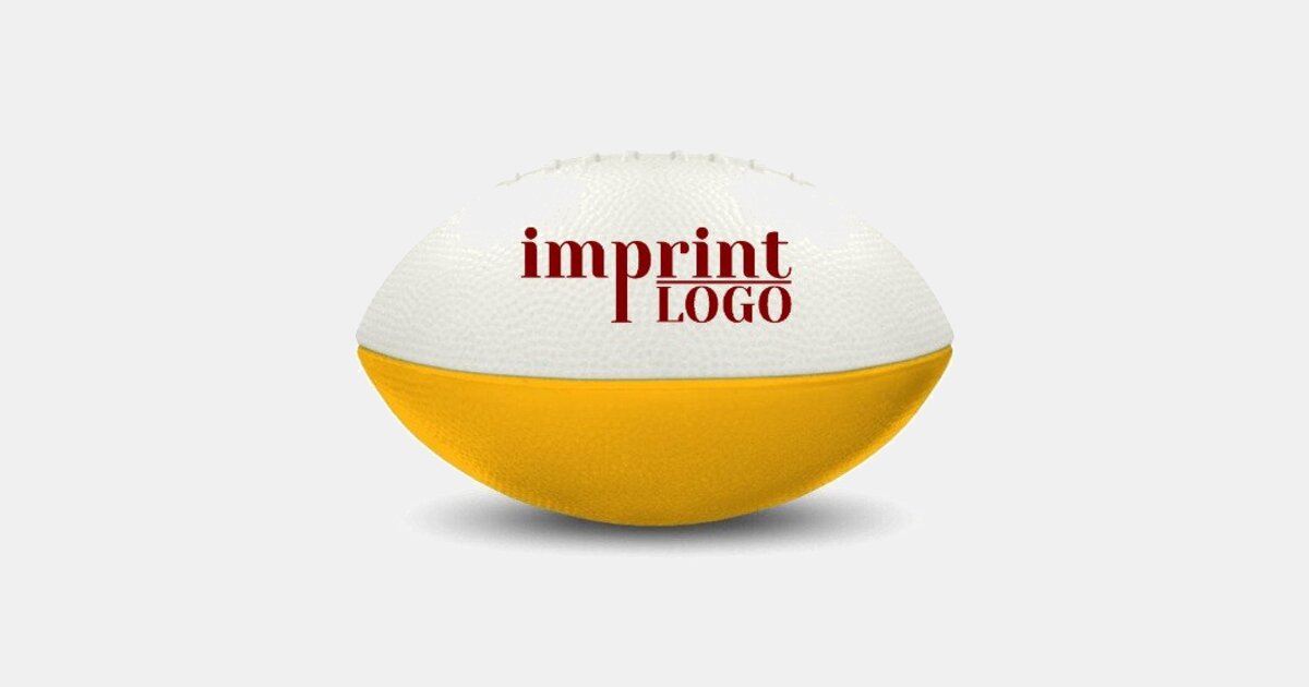 Foam Footballs 4" Long White Top with your logo