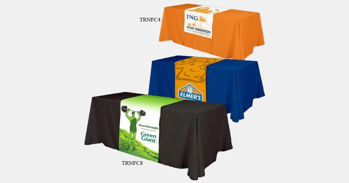 Trade Show Table Runner All Over Dye | ImprintLogo.com