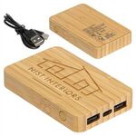 Buy FSC(R) Bamboo 5000mAh Dual Port Power Bank with Wireless Charger