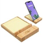 Buy Custom Printed FSC Bamboo Sticky Note Dispenser w/ Phone Holder