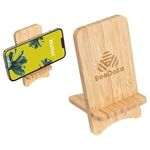 Buy Custom Printed FSC Bamboo Wireless Charger Portable Phone Stand