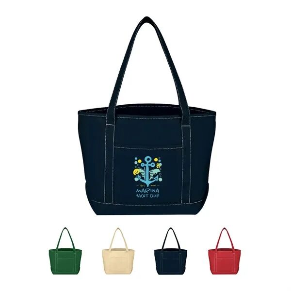 Main Product Image for Full Color Cotton Canvas Boat Tote Bag