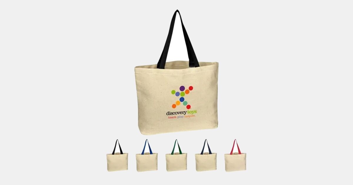 Custom Printed Natural Cotton Canvas Tote Bag Full Color with your logo ...