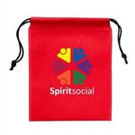 Full Color Non-Woven Drawstring Pouch -  