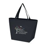 Full Color Non-Woven Shopper Tote - Black
