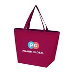 Full Color Non-Woven Shopper Tote - Burgundy