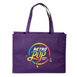 Full Color Standard Non Woven Tote - Purple