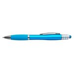 Fullerton Velvet-Touch MGC Spin Top Stylus Pen - Metallic Light Blue