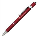 Halcyon® Executive Metal Spin Top Pen with Stylus - Red