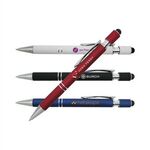 Halcyon® Executive Metal Spin Top Pen with Stylus - White