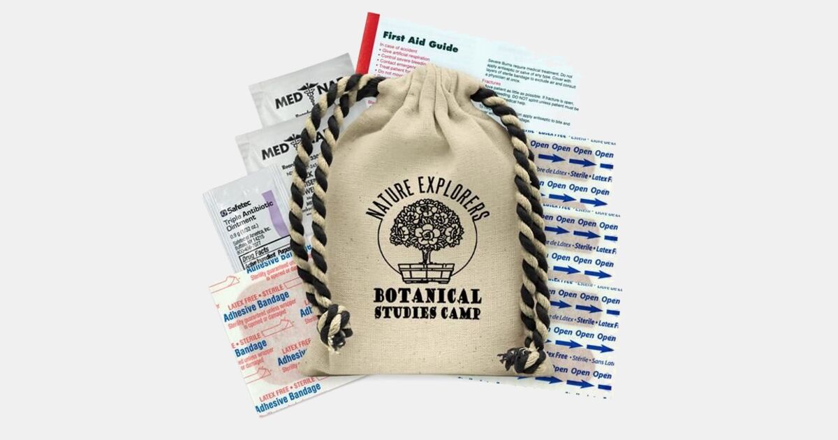 Handy Canvas First Aid Kit with your logo | ImprintLogo.com