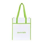 Harlow Laminated Recycled Shopper - Lime Green