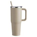 Harriton 40oz Vacuum Travel Mug - Khaki