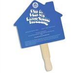 House Shape Hand Fan - White Background