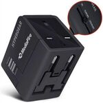 Hypergear All-in-One World Travel Adapter - Black -  