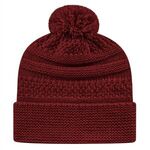 In Stock Cable Knit Cap - Light Maroon