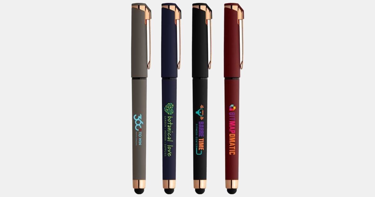 Islander Softy Rose Gold Gel Pen w/ Stylus