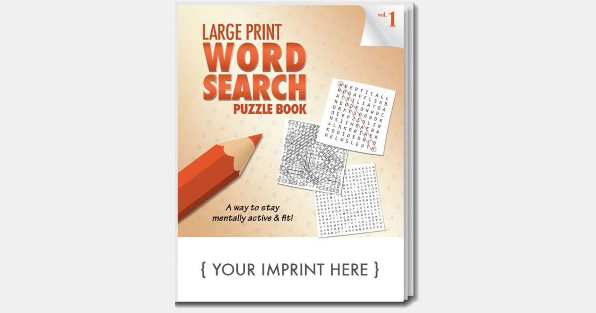 Large Print Word Search Puzzle Book - Volume 1 USA Made with your logo ...