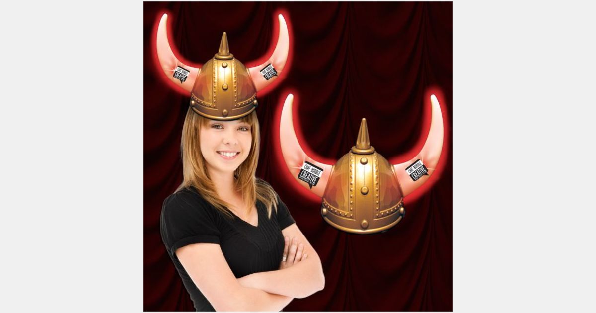 LED Viking Helmet Gold