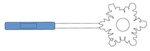 Light-up snowflake wand - Blue-clear