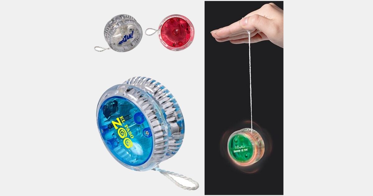 Custom Logo Imprinted Light Up Yo-Yo with 5 Colors