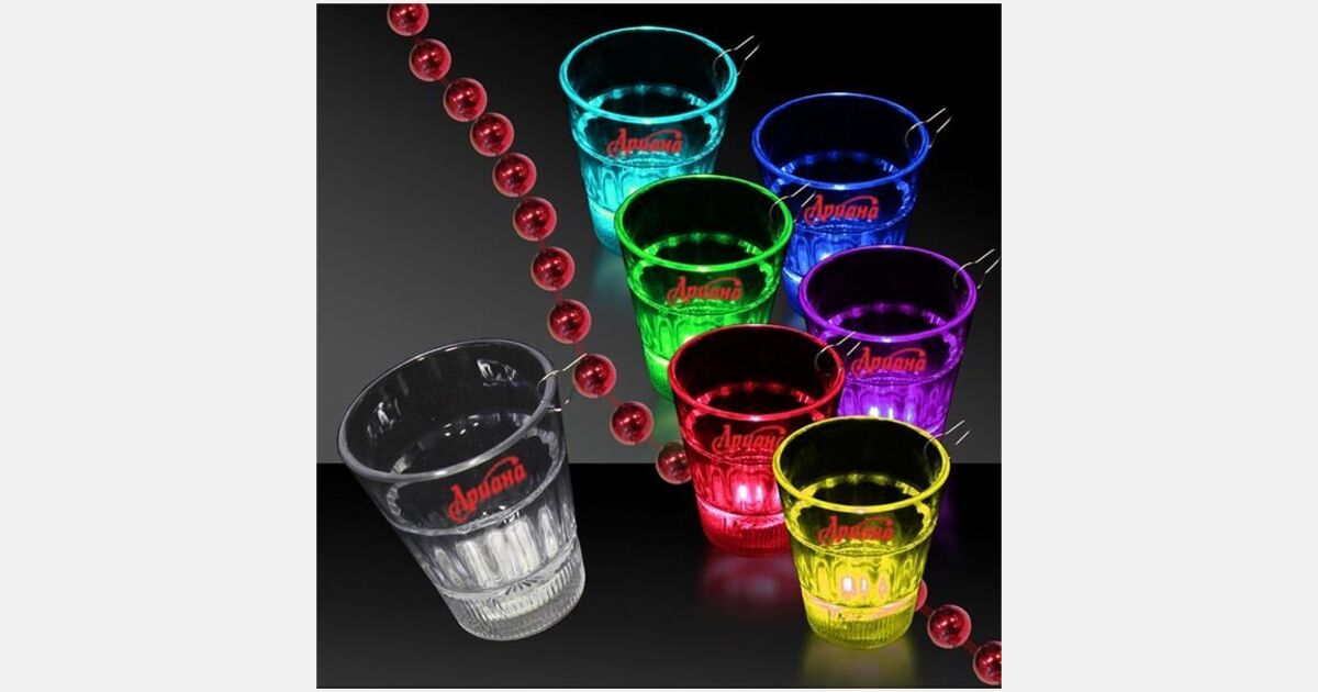 Custom Printed LED Shot Glass 2 oz with your logo