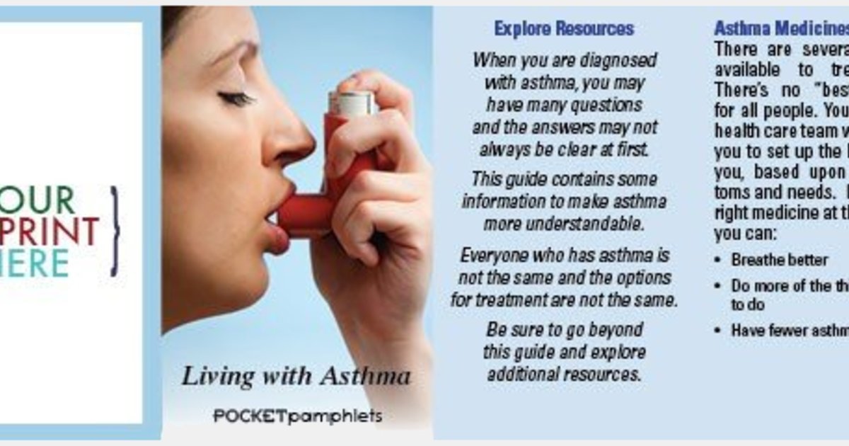 Living With Asthma Pocket Pamphlet with your logo