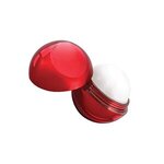 Metallic Finish Round Lip Balm - Metallic Red