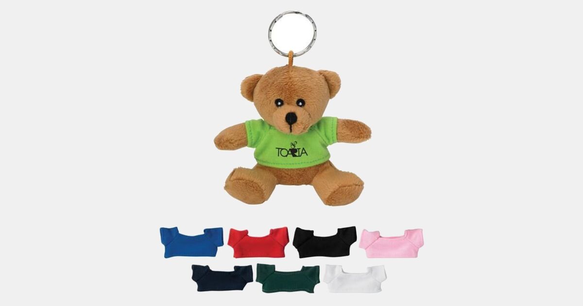 【more jude】mini bear keyring Mini Teddy Bear Blonde Wheat Pendant Keyring Keychain Plush