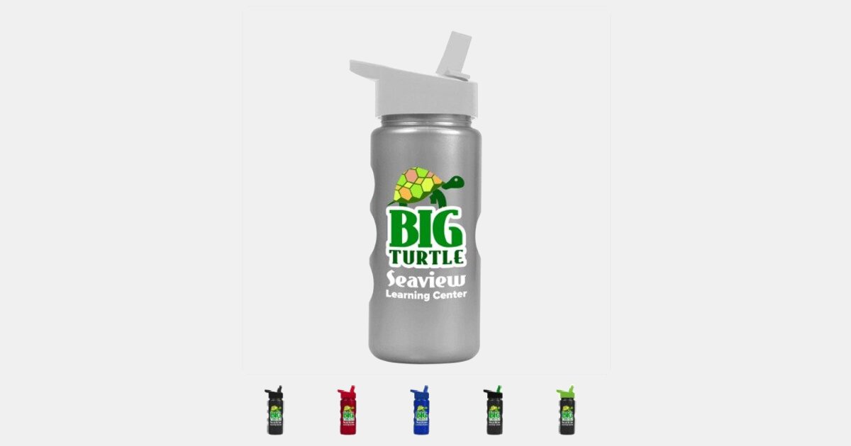 Mini Peak Mini Peak - 22 oz. Metalike Bottle w/ Flip Straw Lid-Digital with your ...