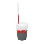 Mood 12 oz. Stadium Cup/Straw/Lid Set - Frosted to Smoke