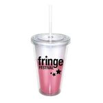 Mood™ 16 oz. Victory Acrylic Tumbler with Straw Lid - Frosted To Red