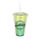 Mood™ 16 oz. Victory Acrylic Tumbler with Straw Lid - Yellow To Green