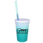 Mood 17 oz. Stadium Cup/Straw/Lid Set - Frost To Turquoise