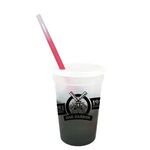 Mood 17 oz. Stadium Cup/Straw/Lid Set - Frosted to Smoke