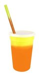 Mood 17 oz. Stadium Cup/Straw/Lid Set - Yellow to Orange