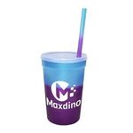 Mood 22 oz. Stadium Cup/Straw/Lid Set - Blue to Purple