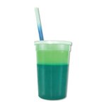 Mood 22 oz. Stadium Cup/Straw/Lid Set - Green to Blue