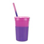 Mood 22 oz. Stadium Cup/Straw/Lid Set - Pink to Purple