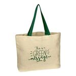 Natural Cotton Canvas Tote Bag -  