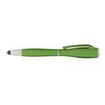 Nova Touch (Metallic) Stylus w/ LED Flashlight Pen - Green/Silver